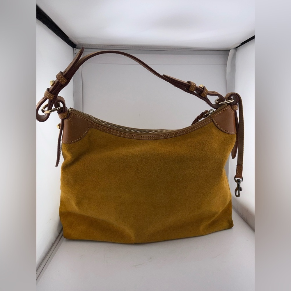 Dooney And Bourke Leather Shoulder Bag, Handbag Mustard - Picture 12 of 16